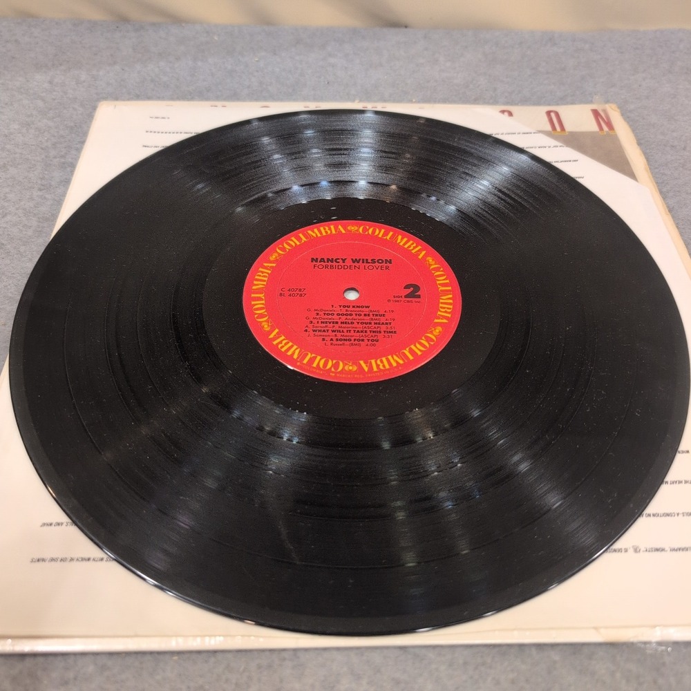 Nancy Wilson Forbidden Lover Vinyl LP Columbia C 40787 Jazz Soul 1987 Album - Picture 5 of 6